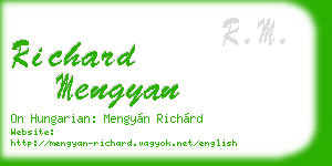 richard mengyan business card