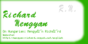 richard mengyan business card